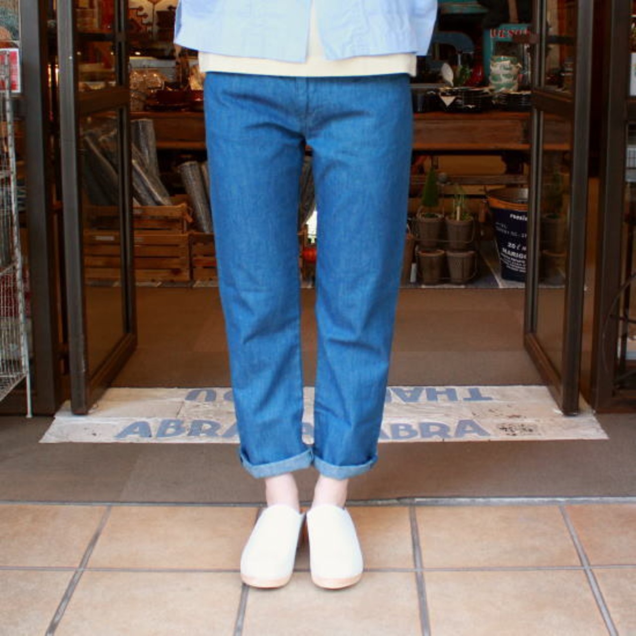 rolca on the notes ロルカオンザノーツ 　綿麻デニム5ポケットジーンズ　【SALE】