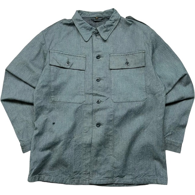 《L》 スイス軍 ミリタリーデニムジャケット 後期 90年代 vintage no.4964