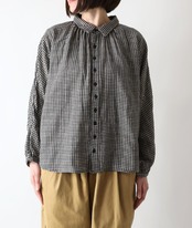 CUORE STORE/コットンダブルガーゼ ワイドシャツ