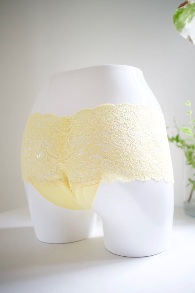 Punties* 総レース ボクサータイプ <クリームイエロー>