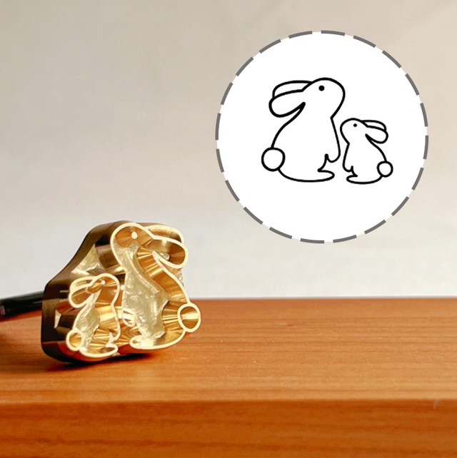 うさぎ　焼き印　北枝園　Y7-1 画像