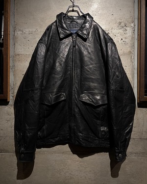 【Caka】Vintage Loose Lamb Leather Flight Jacket