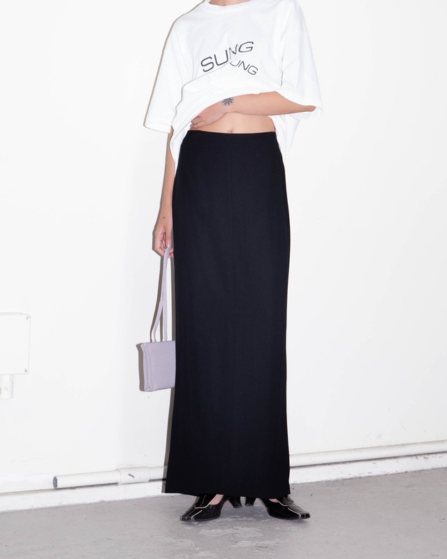 1990-00s ARMANI - deep slit narrow skirt