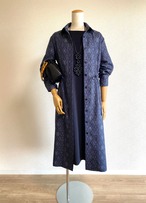 07　幾何柄ドローコード使いシャツドレス　