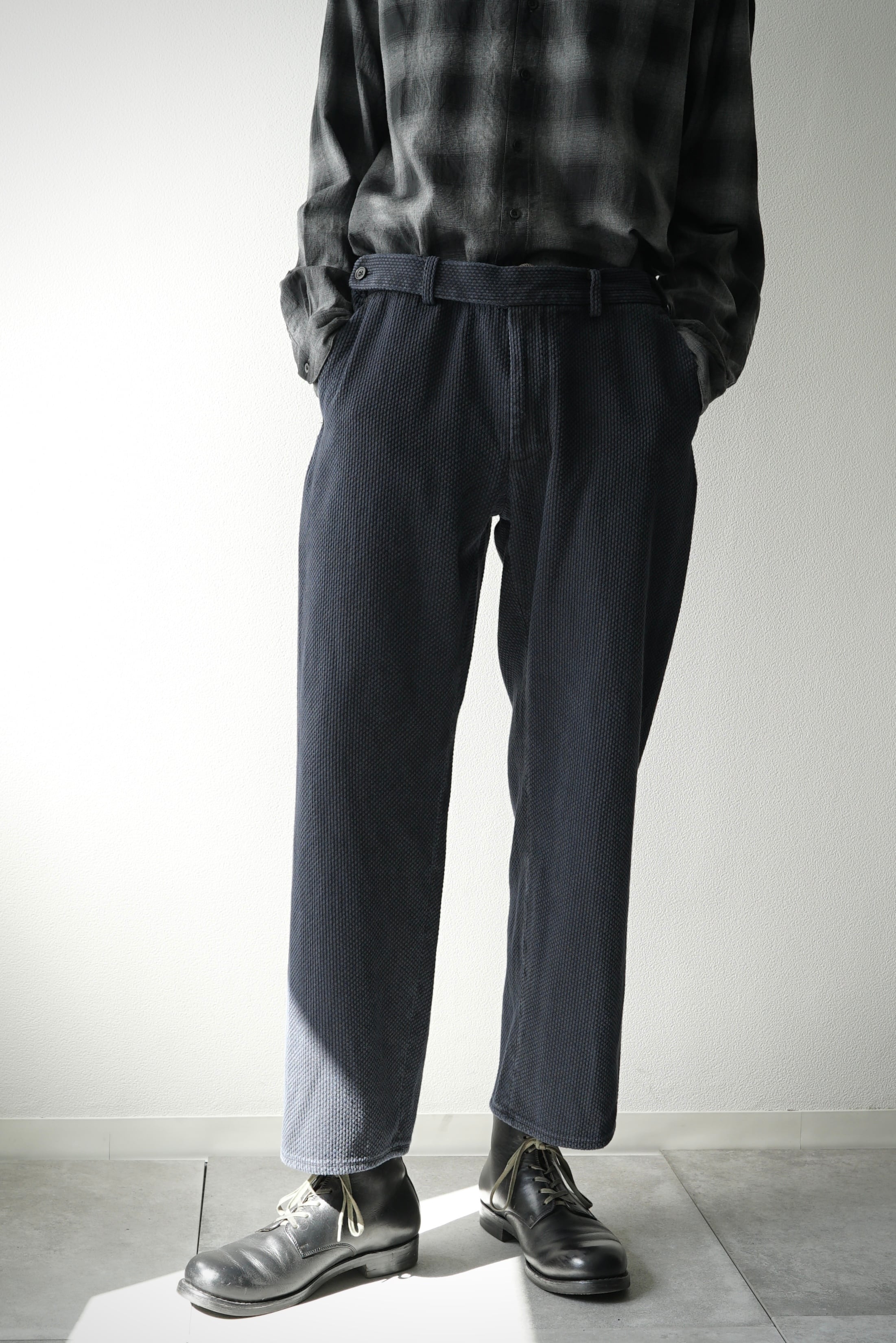 Sashiko / Side Seamless Slacks (墨+INDIGO) | C O L I N A