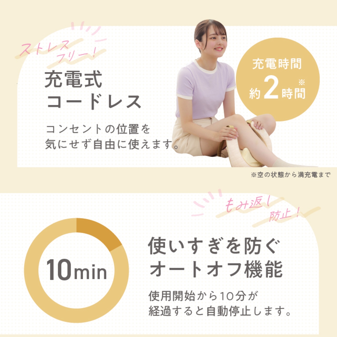 コードレス首マッサージャー トリコ MCR8023C