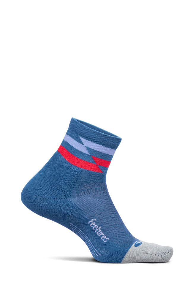 Feetures（フィーチャーズ） ELITE LIGHT CUSHION QUARTER  BlueTrack  メンズレディースソックス