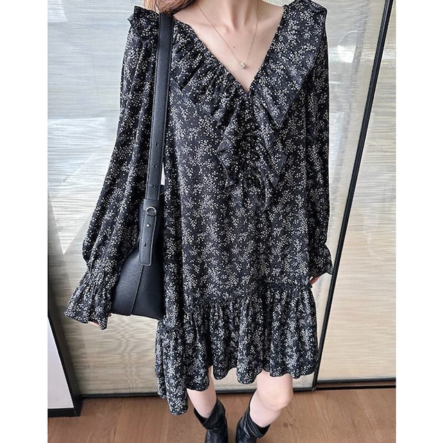 Flower flare dress　M1399