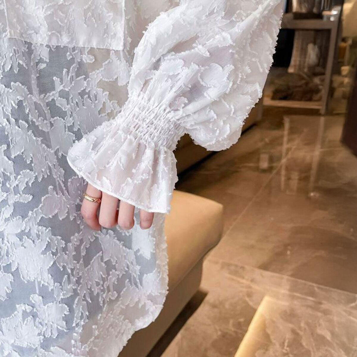 ジャガード シアー カーディガン レディース UV対策 日焼け防止 韓国 羽織り きれいめ 大人 かわいい カジュアル 春夏 ゆったり 透け感 体型カバー 大人可愛い 大人女子