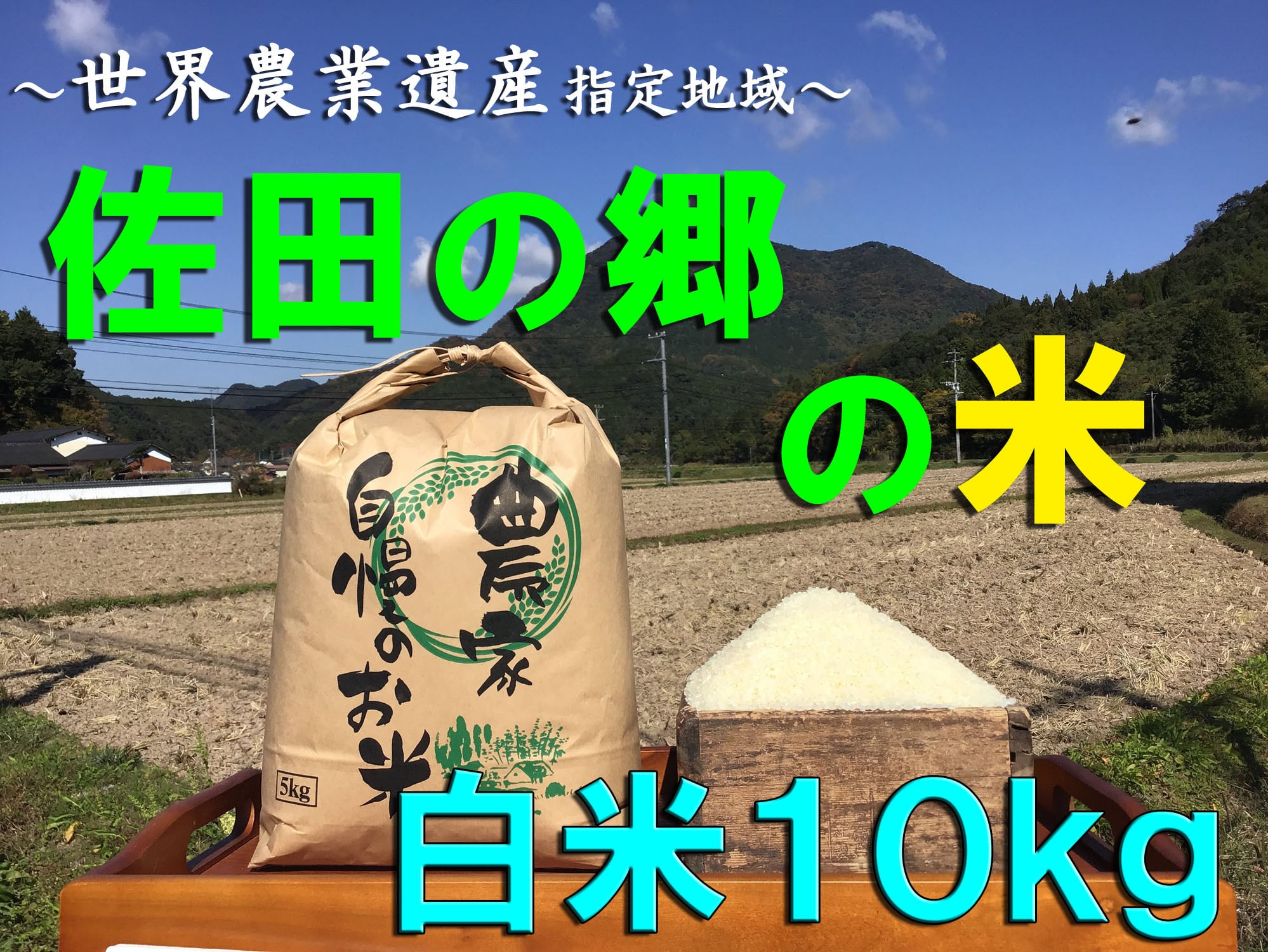 令和５年新米】佐田の郷の米（白米１０kg／玄米１１kg）【慣行栽培米】 | 佐田の郷