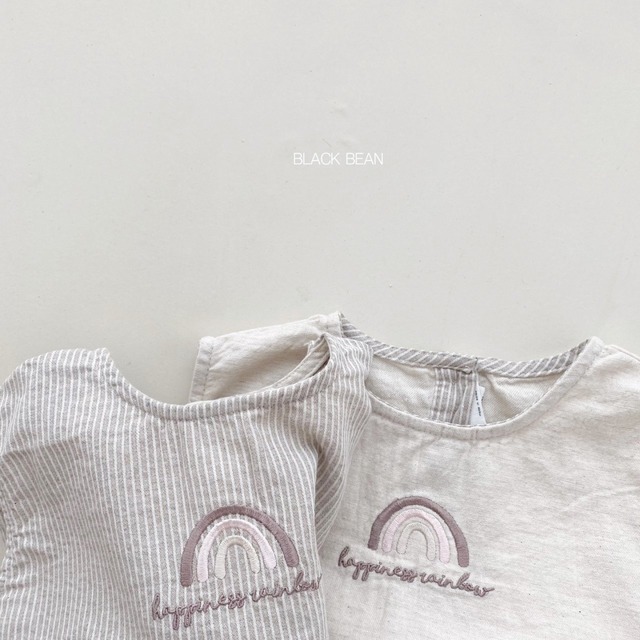 [black bean kids]  rainbow bebe shortpants set