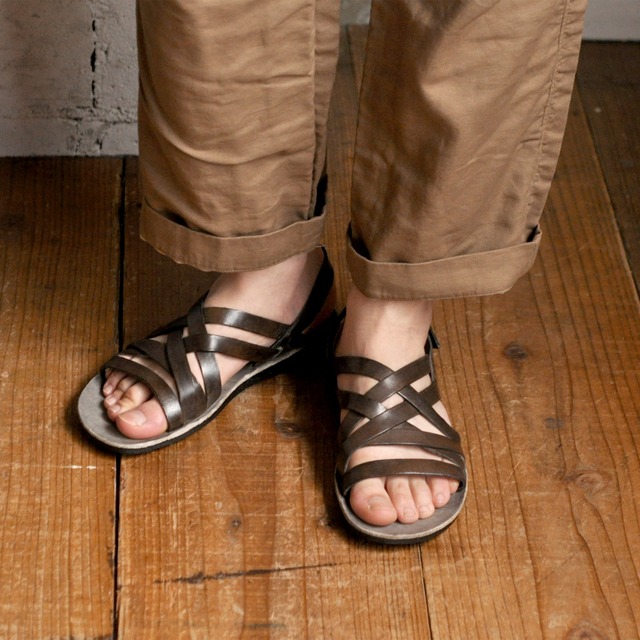 BRADOR leather sandals 506 -mens- gray