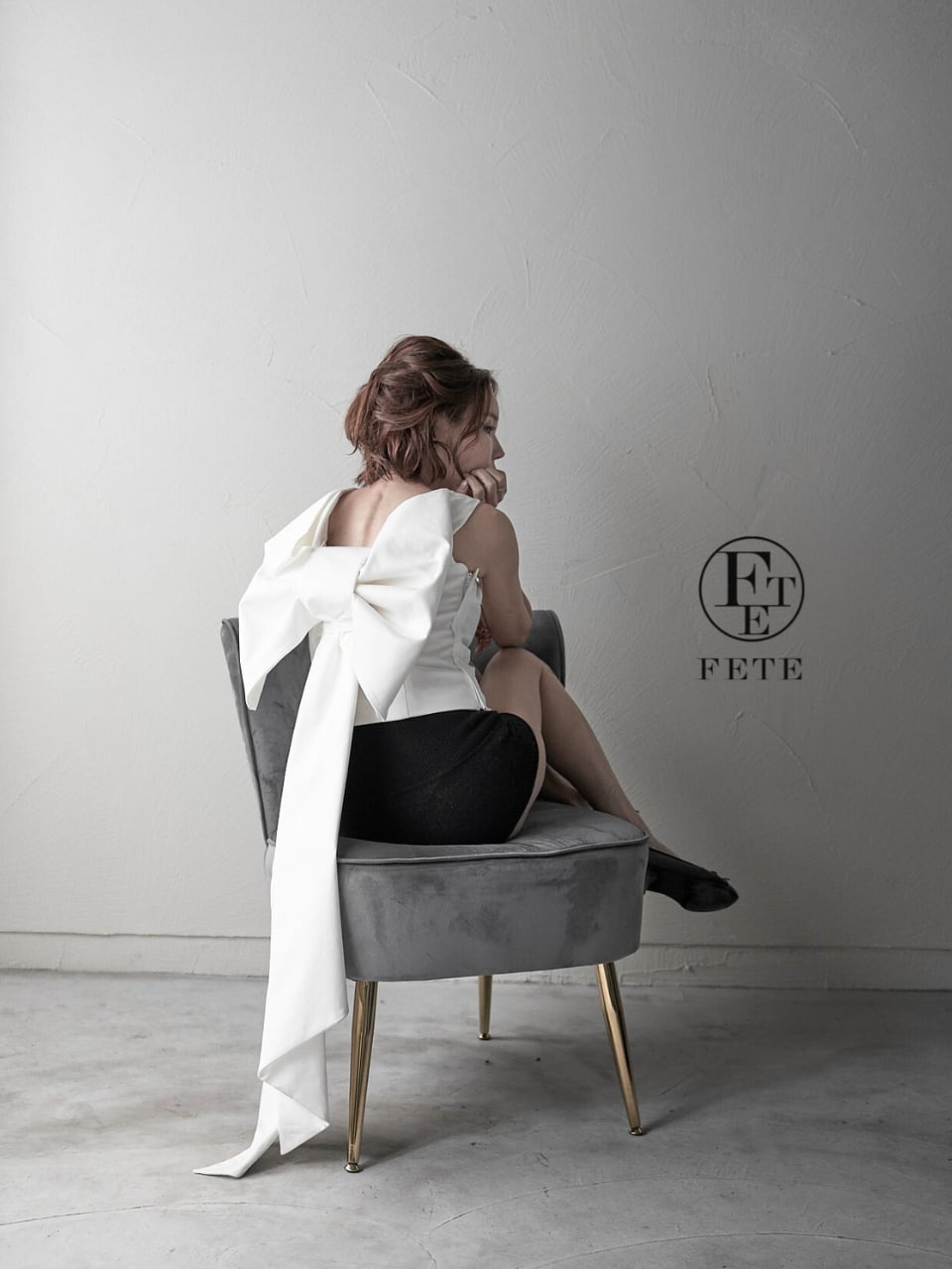 2025年　バックリボン　ニット　黒　新品タグ付き 2025Summer SALE!!】Debbie Back Ribbon Tops デビー・バック