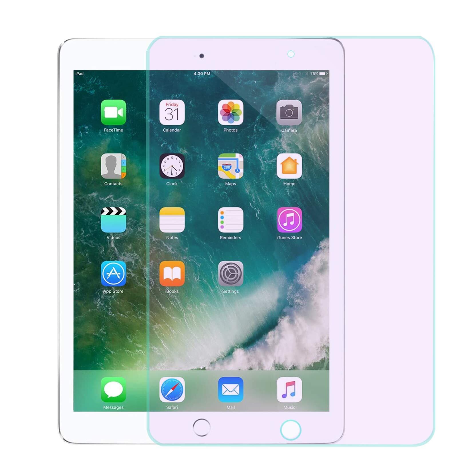 iPad 10.2(第7世代2019/ 第8世代2020/第9世代2021)ガラスフィルム アイパッド10.2 フィルム ブルーライトカット 目の疲れ軽減 日本旭硝子素材製 0.3mm 三倍強化 ガラス 液晶保護フィルム 硬度9H 気泡自動排除 スクラッチ 指紋防止