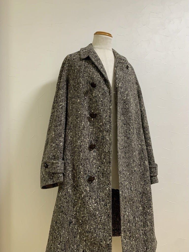 1950~60's Nep Tweed Single Long Coat