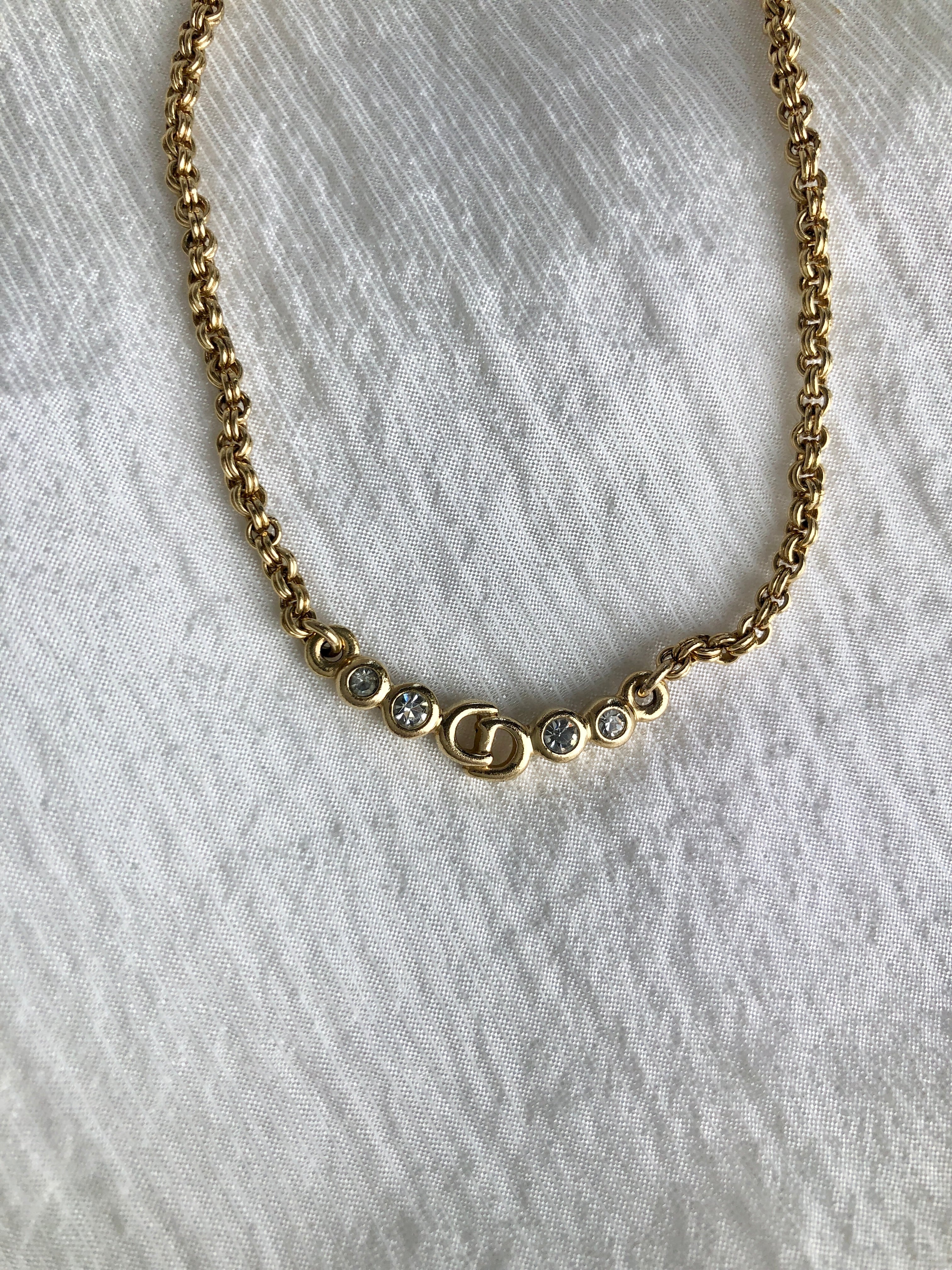Christian Dior クリスチャン ディオール ネックレス ゴールド ライン