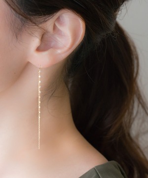 チェーンピアス-長さ4種／K18YG