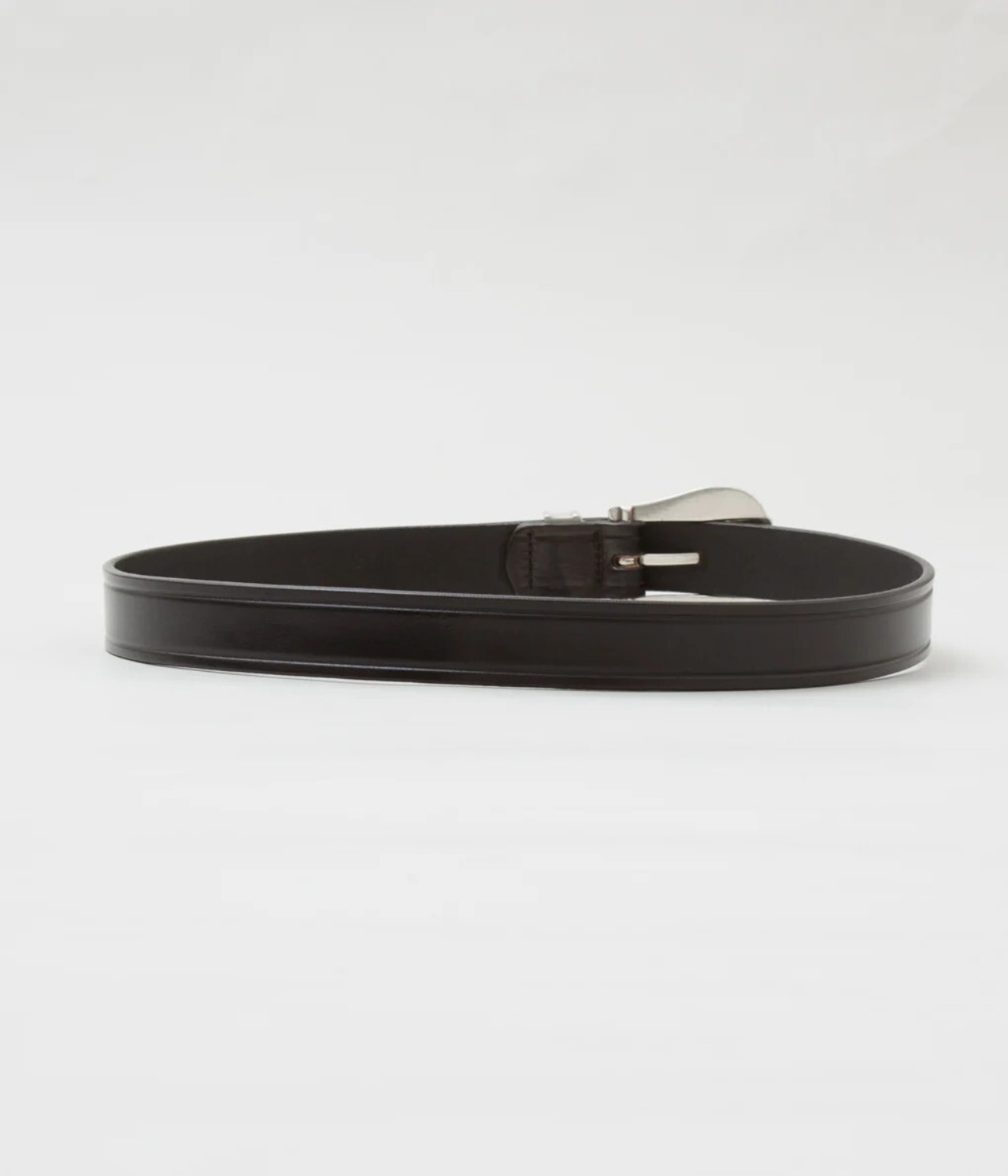 TORY LEATHER   / 1 inch "3 -Piece Silver Buckle Belt(BLACK×NICKEL)