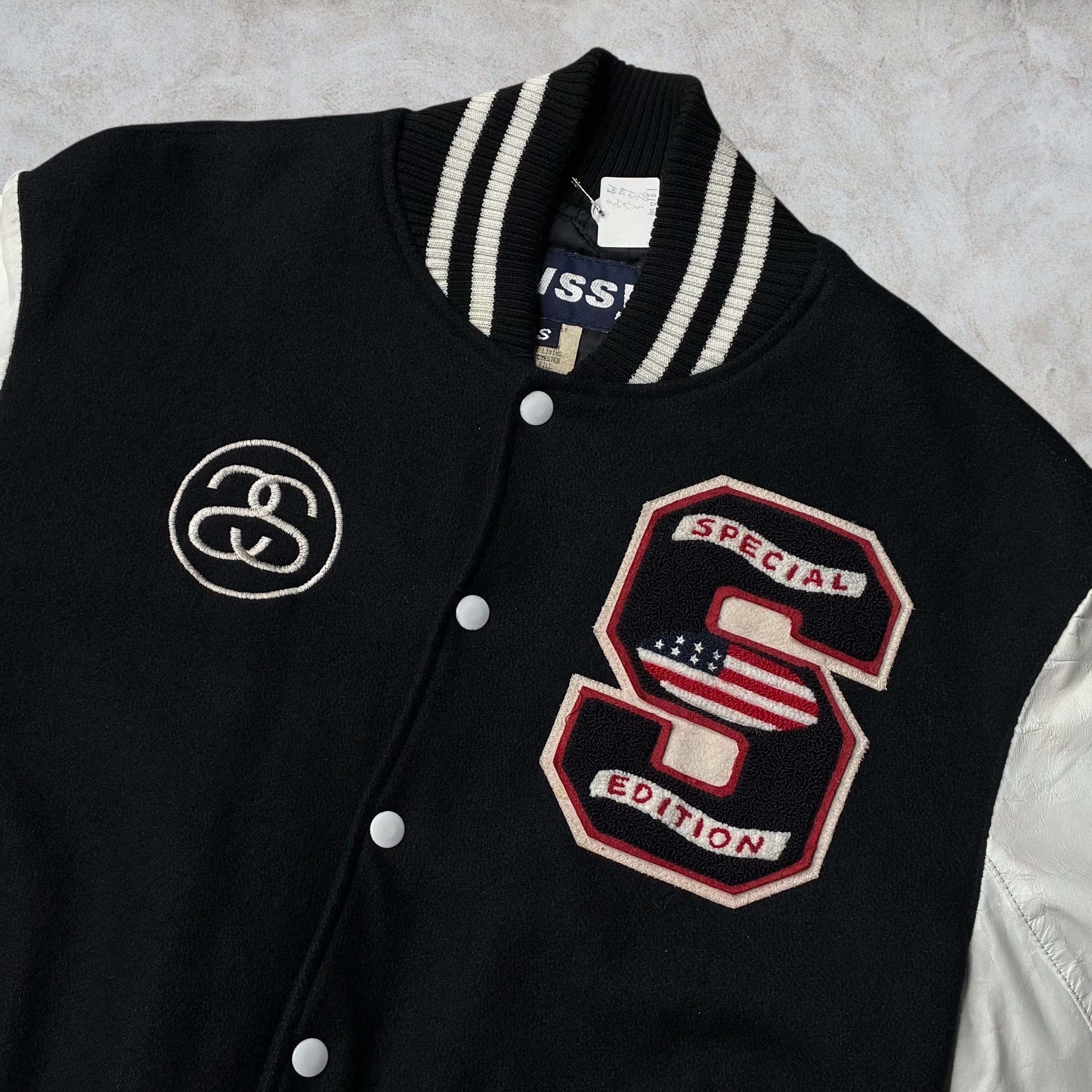 90's old stussy スタジャン Special!!】90's old stussy Varsity Jacket “BIG 4