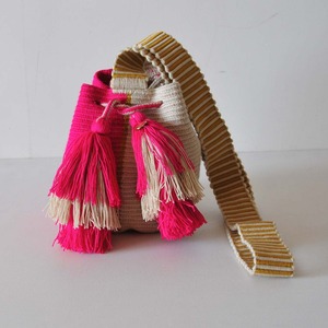 CHILA BAGS（Lulada Bag Small  Cream × Pink）
