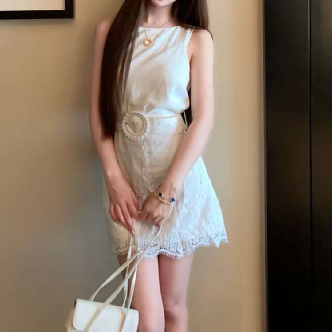 Lace mini dress 260525