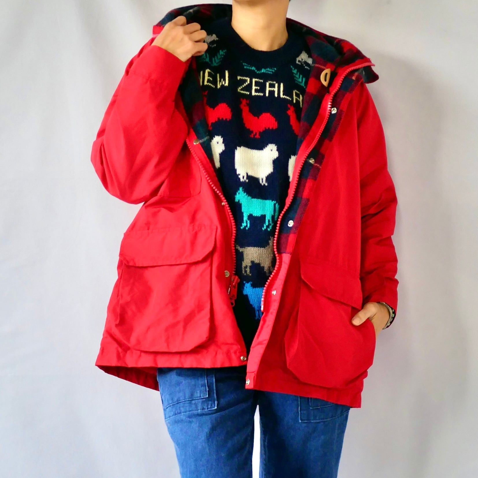 80s Made in USA woolrich red mountain parka アメリカ製ウールリッチ