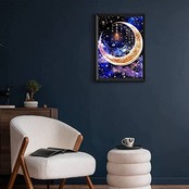 HAODEOO 5dダイヤモンドアート 月 5Ｄ ダイヤモンド塗装 モザイクアート ダイヤモンドペインティング キット ビーズ絵画 全面貼り付けタイプ ビーズアート モザイクビーズ 芸術品 装飾 DIY 手芸 キット 40x30cm