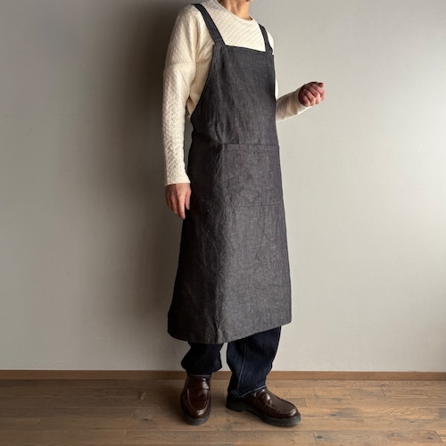 YAECA / ヤエカ コットンヘンプ エプロン#43061915 BLACK size M