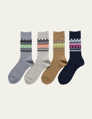 OBSCURE SOCKS FREESIA (Men's,Lady's)　Gray,Ivory,Brown,Navy