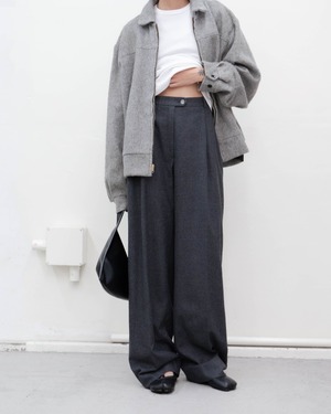 1990s tucked wide wool trousers