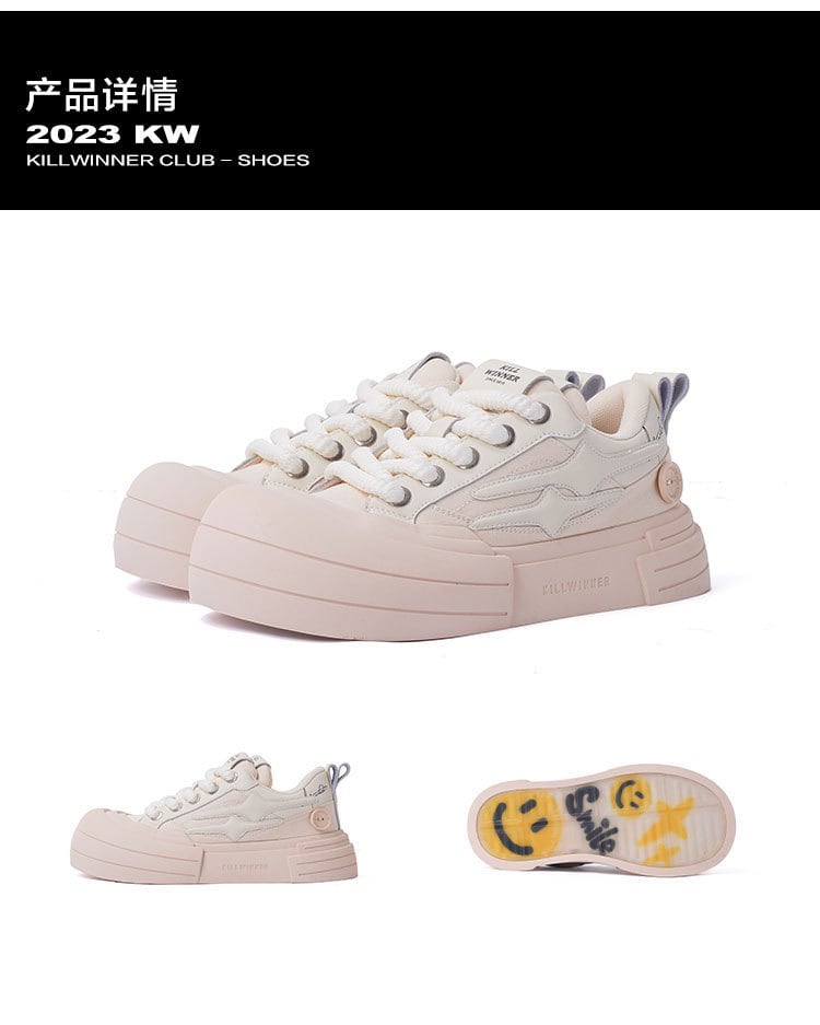 KILLWINNER Smile life スニーカー 厚底 おしゃれ 男女兼用 4色