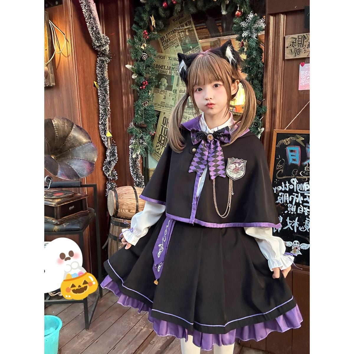 魔法学園制服ケープ付きセットセットアップ | Maiden's Rêve