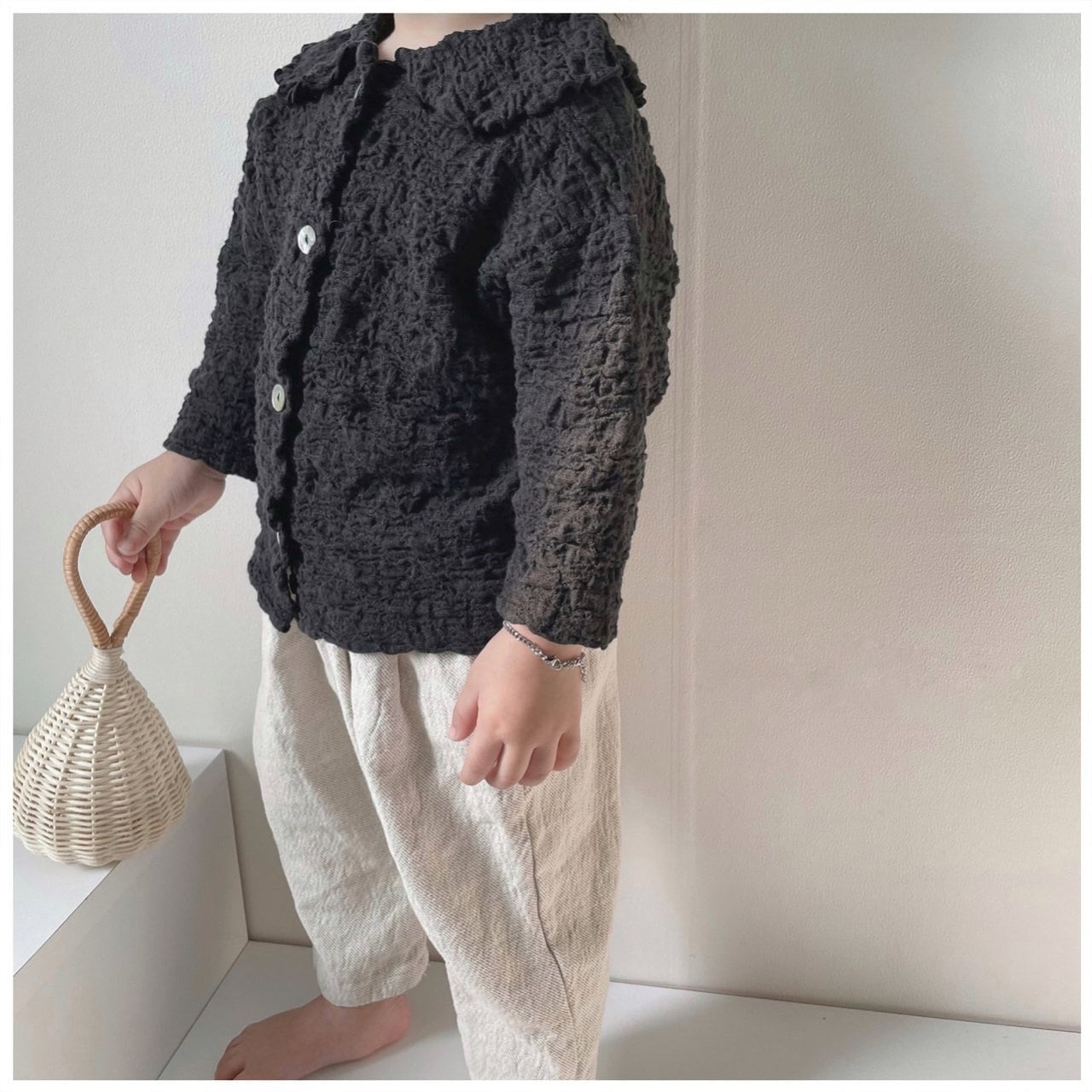 Collar wrinkle blouse