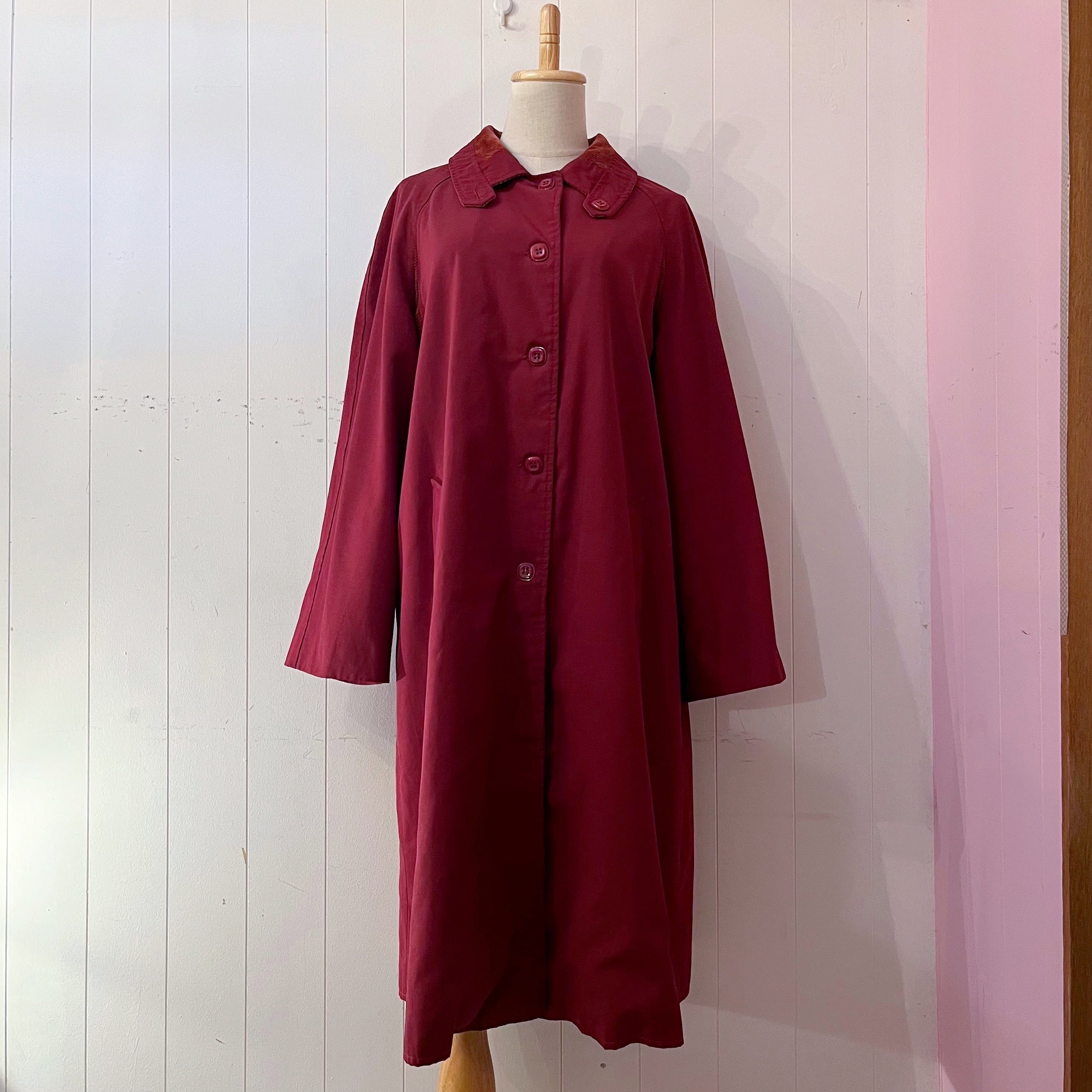 bordeaux check liner coat