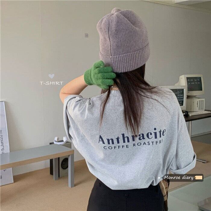 スタイルホワイトTシャツ シャツ ルーズスプリングトップス 春物 モンロー92968449570