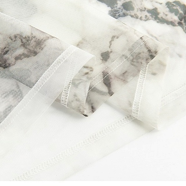 Sheer mesh loose top C0125