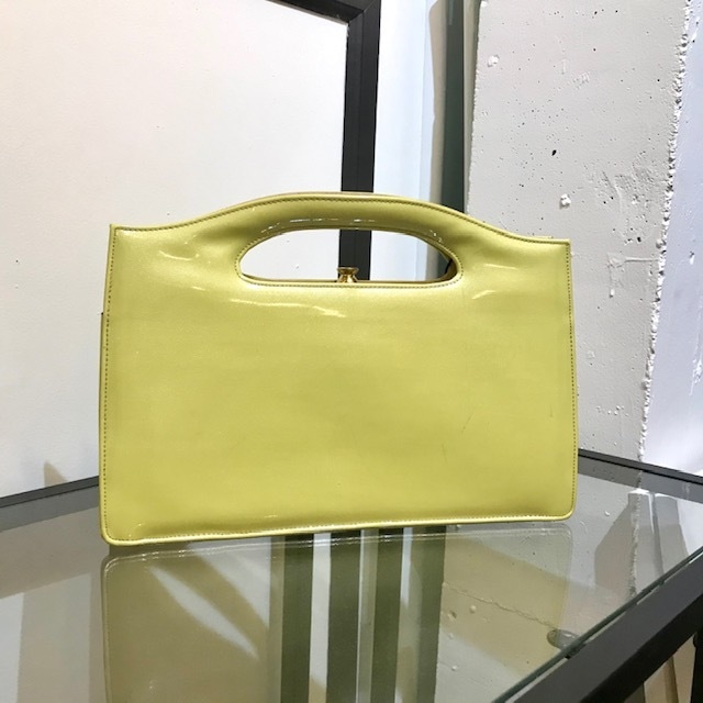 Yellow enamel bag