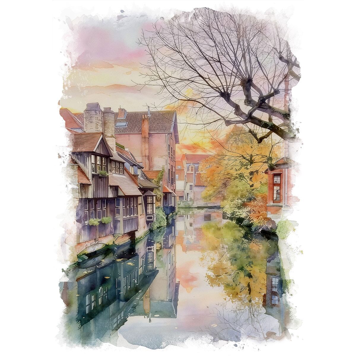 ブルージュ | インテリア絵画の専門店 ビッグフィールドギャラリー水彩