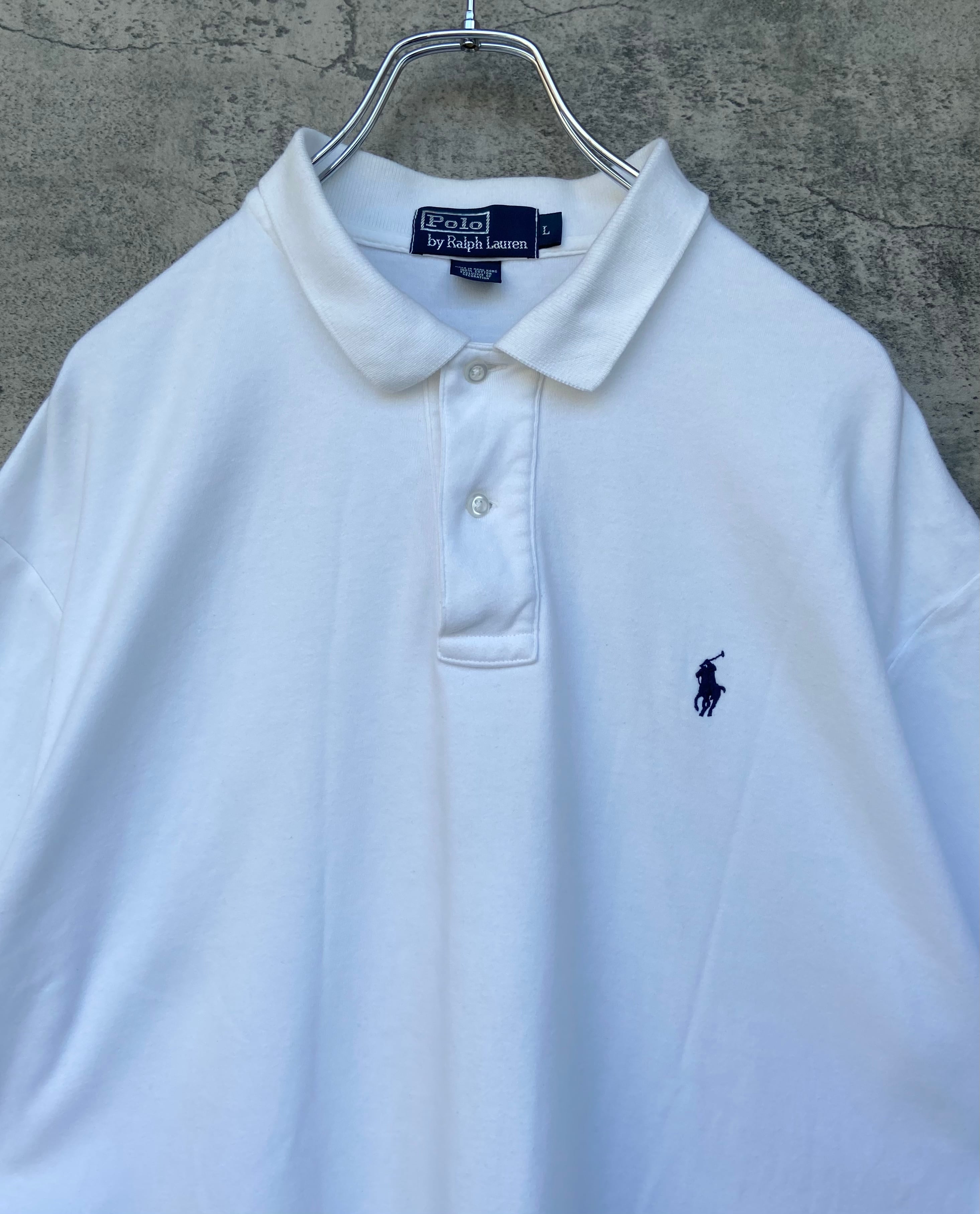 POLO RALPH LAUREN/ラルフローレン 90s ポロシャツ 白 オーバー ...