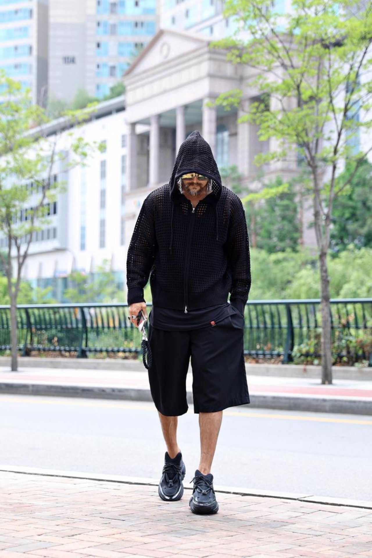 【お急ぎ発送】ルーズホローニットパーカー(N00003)