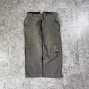 30-40s Savo ファーマーズ 針式シンチ コットンピケ グレー W32