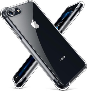 【在庫のみ】LAYJOY 対応 iPhone SE 第3世代 用/ SE2 / SE/ 8 / 7 用 軽量 ケース 4.7インチ用 透明ソフトTPU 米軍MIL規格 耐衝撃 カバー 対応 アイフォン SE3 SE2 SE 8 7 スマホケース（クリア）