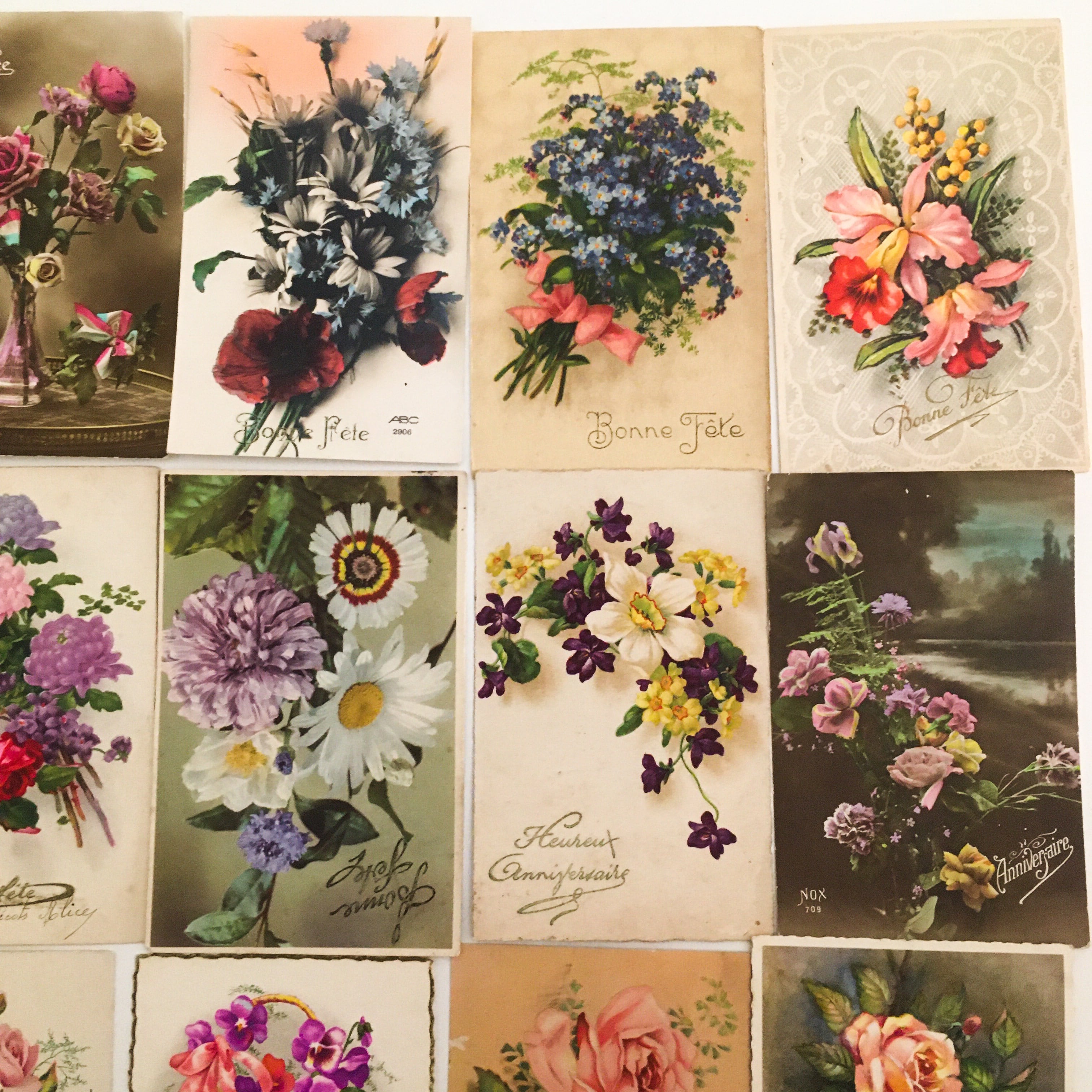 フランス ポストカード 30枚 薔薇 花 フラワー 雑貨 アンティーク