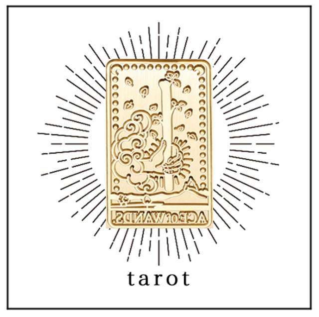 【シーリングスタンプ／封蝋印】28：tarot《長方形・スクエア型》｜ワンドの１・エース