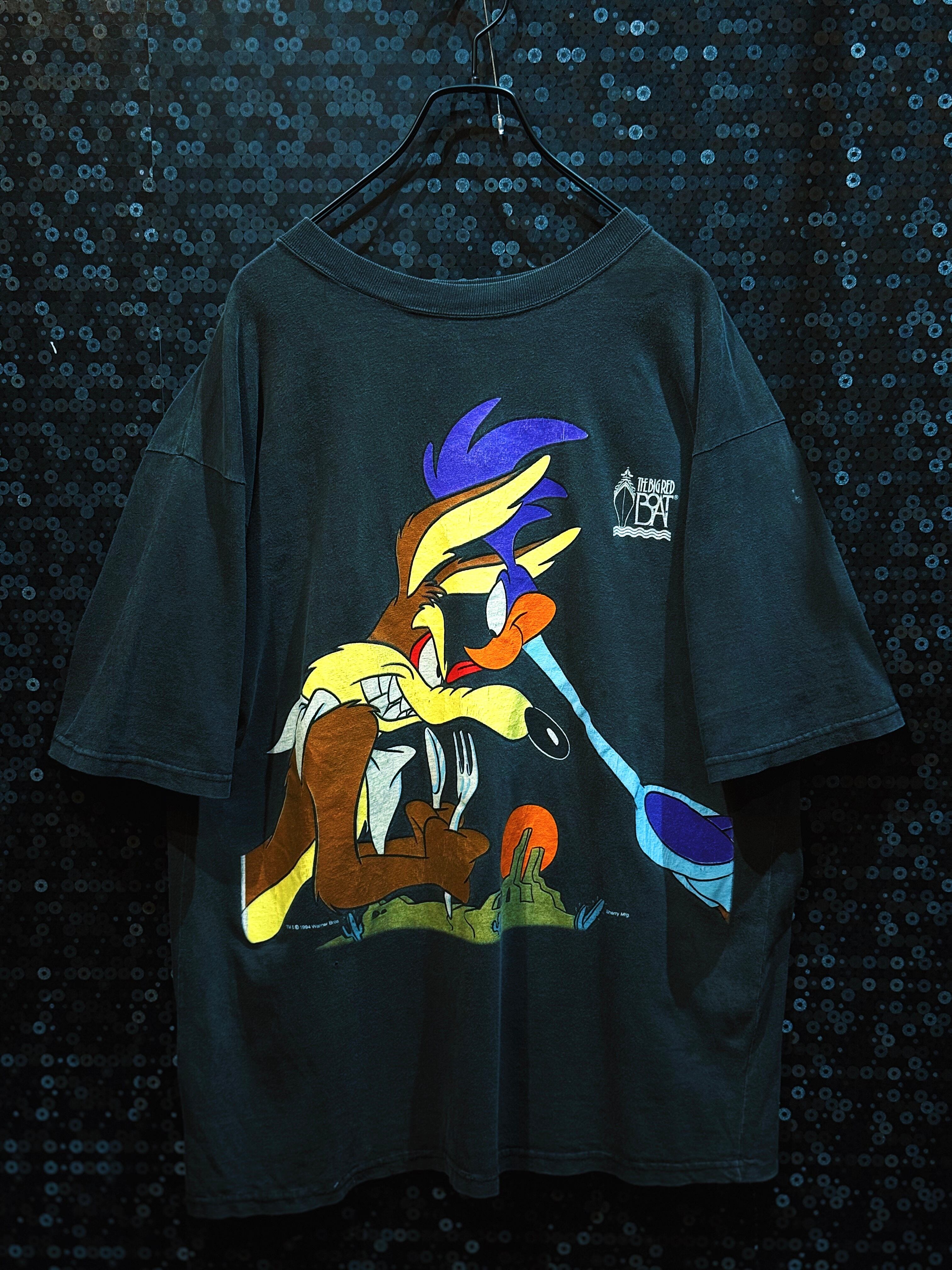 【ÆIEM】"Looney Tunes"vintage Wile E. Coyote &Road Runner print T-shirt