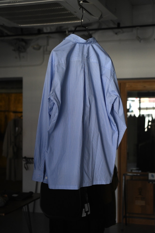ensou. / Rough Cut Shirt (Blue Stripe)
