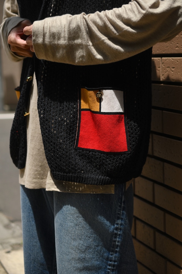 The DUFFER N NEPHEWS / YARDIE MESH KNIT VEST (Black)