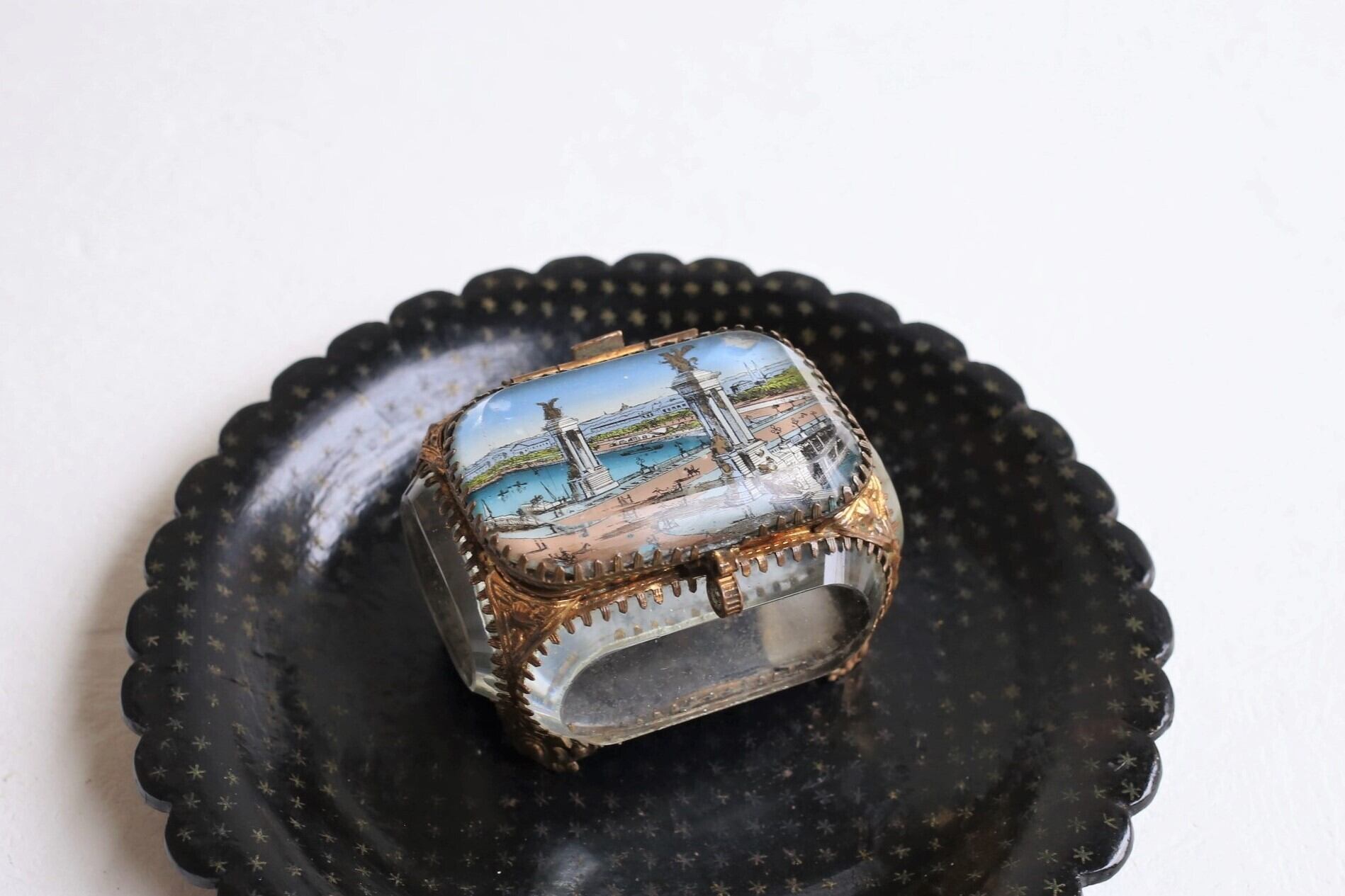 フランス アンティーク ジュエリーボックス 『セーヌ川とアレクサンドル三世橋』 N-01241