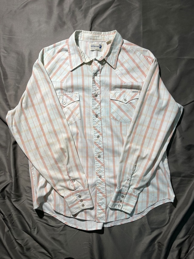 80's USA製 Roebucks western shirt