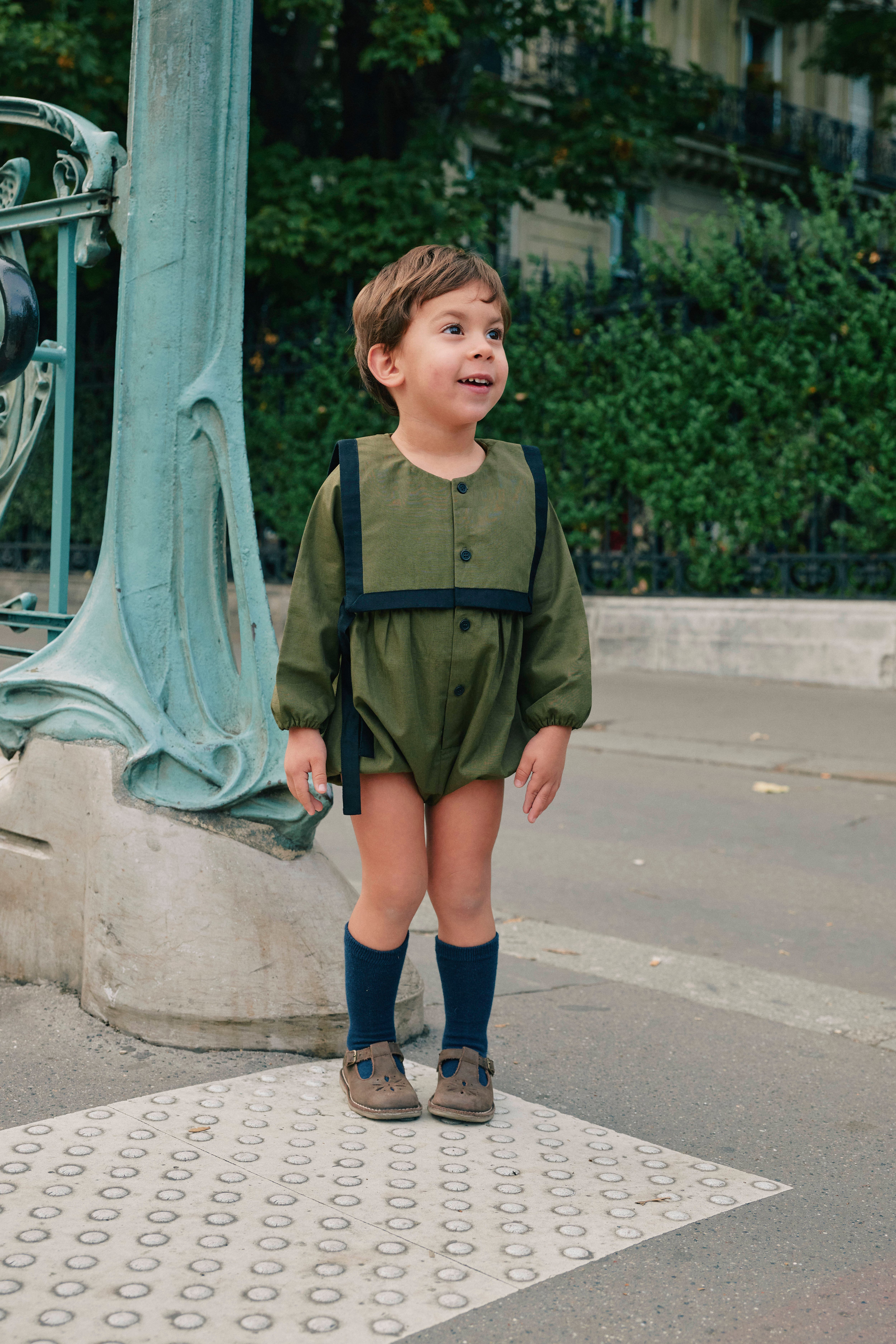 【予約/送料無料】Romper ALMA - green / Maison Marelle
